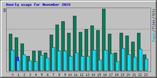 Hourly usage for November 2019
