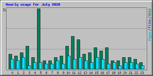 Hourly usage for July 2020